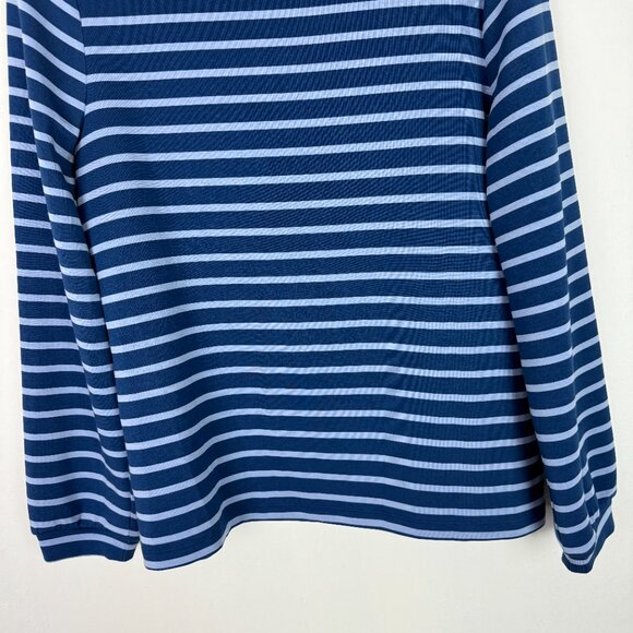NWT Chico's Zenergy Soft Scuba Stripe Long Sleeve Top Blue 0 Size Small NEW - Picture 9 of 10
